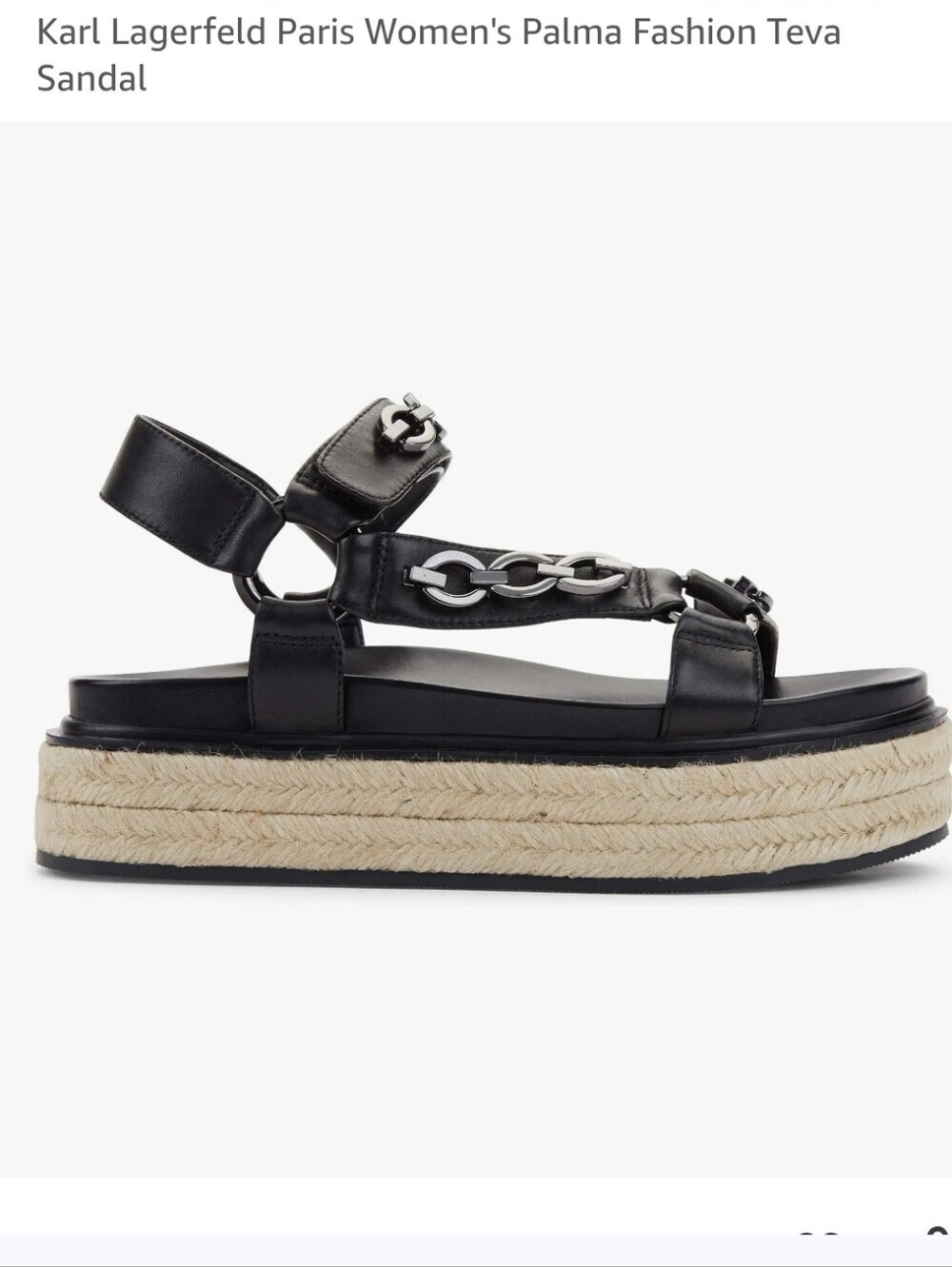 Karl Lagerfeld Paris Women's Palma Fashion Teva Sandal Size 10